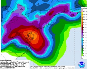 Rainfall Predictions for Hurricane Sandy