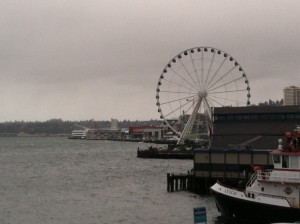 Fierce winds made for rough seas along the Seattle shoreline earlier this afternoon. Much calmer conditions are in store for Puget Sound later tonight through the weekend.