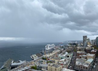 Stormy skies over Seattle